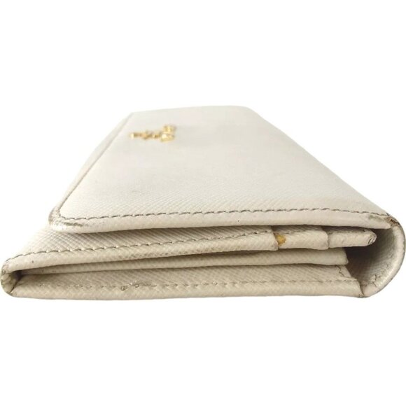 840136AM (C1) Prada Wallet Long Ivory Leather - Picture 3 of 12